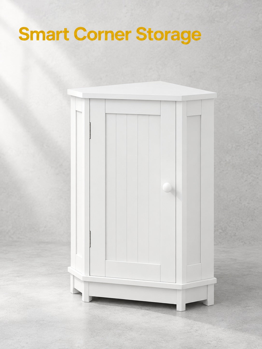 Triangle Corner Bathroom Cabinet with Adjustable Shelf