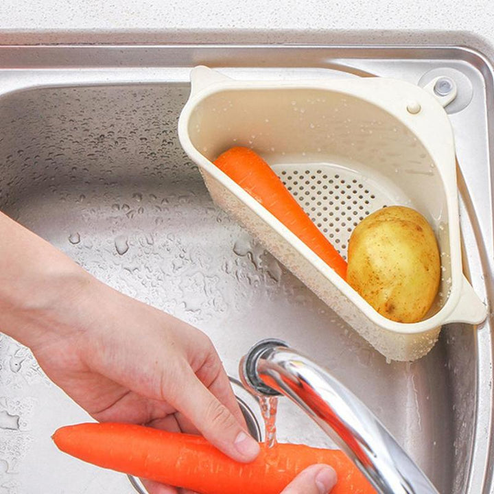 Triangle Sink Corner Drain Rack for Sponges and Produce