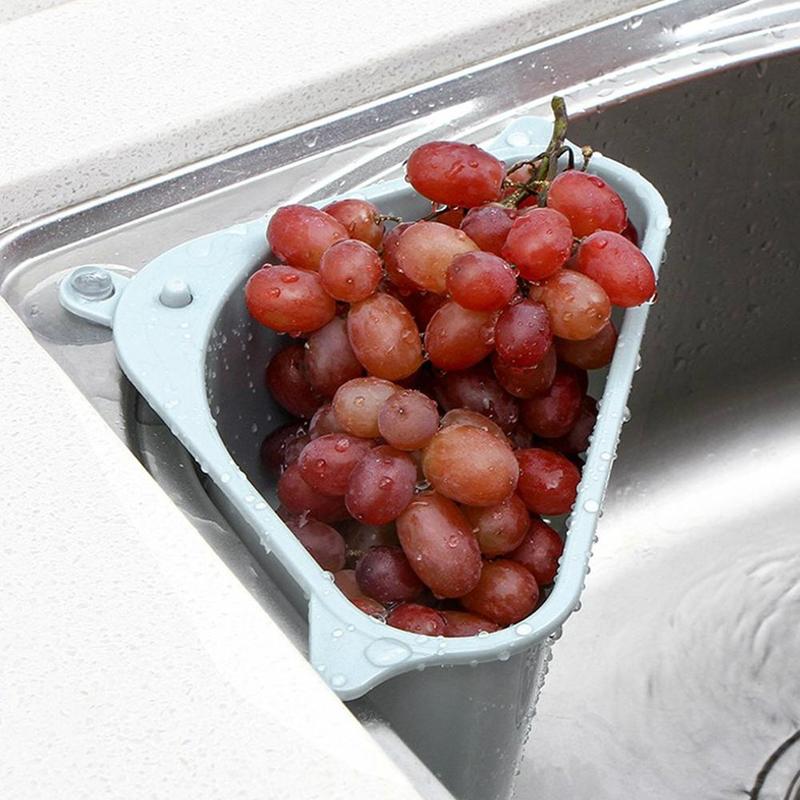 Triangle Sink Corner Drain Rack for Sponges and Produce