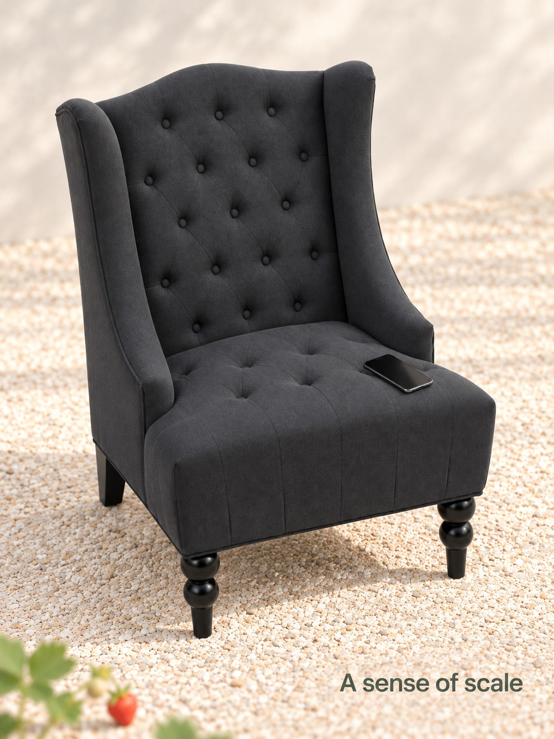 Tufted High-Back Club Chair with Wingback Silhouette
