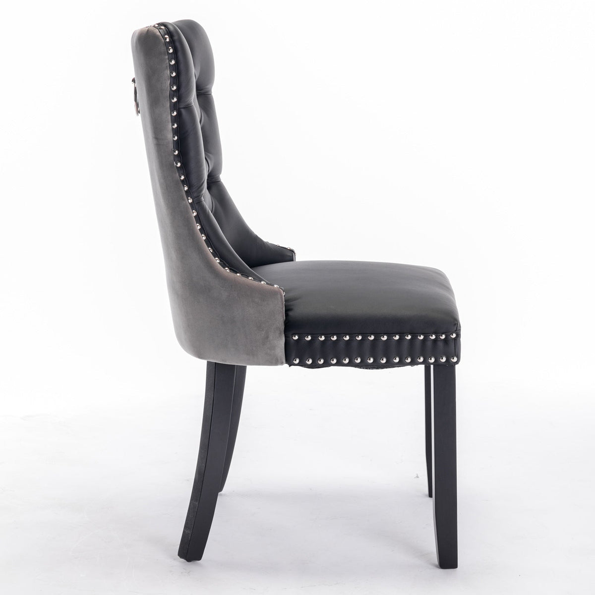 Tufted Modern Dining Chairs Set of 2 with Nailhead Trim