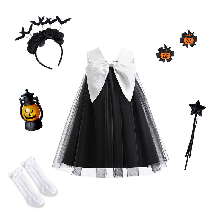 Girls' Halloween Costume Dress for Stage-Ready Drama