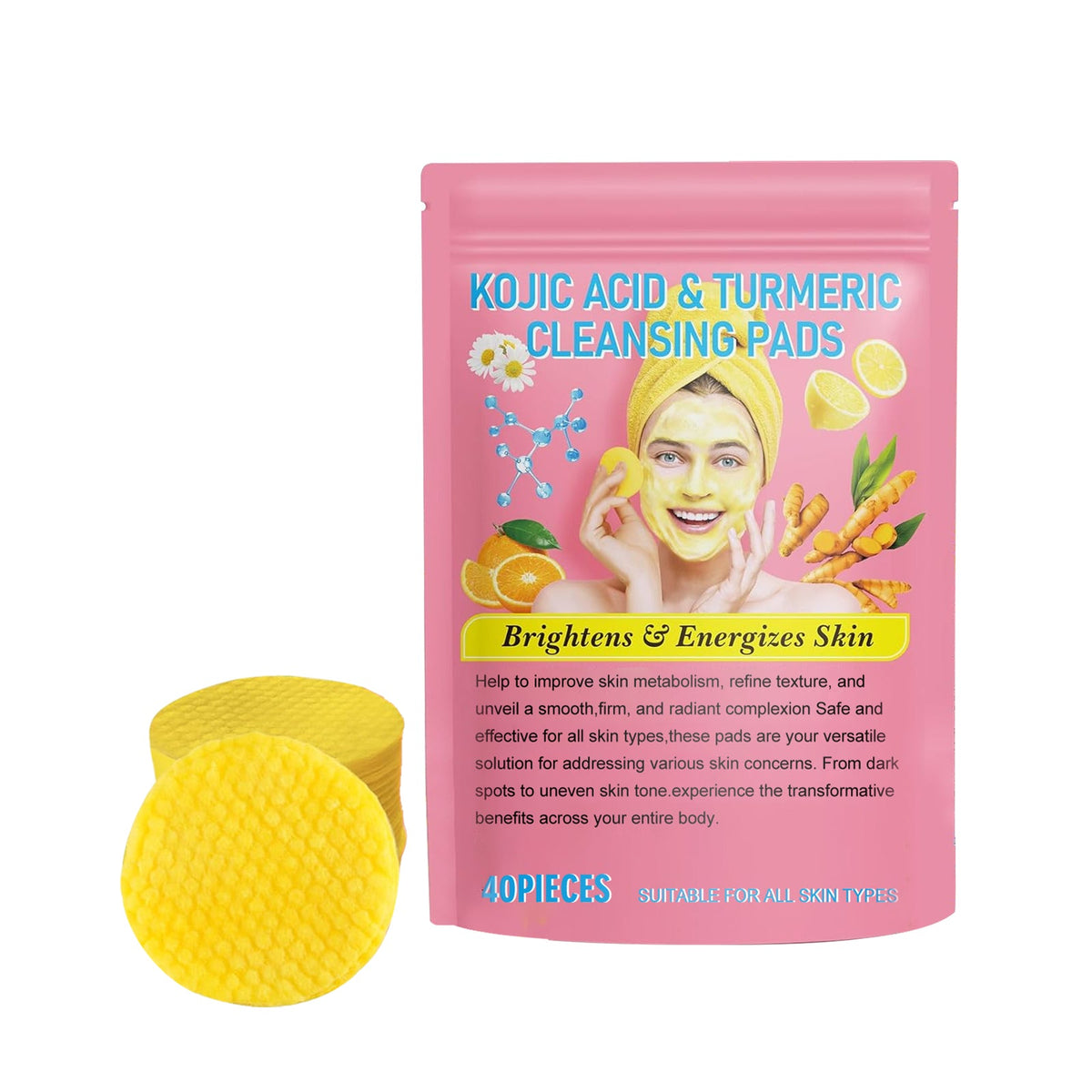 Turmeric Kojic Cleansing Pads for Brighter, Cleaner Skin