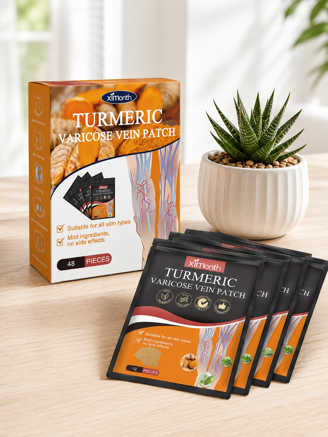Turmeric Leg Patches — Soothing Relief for Visible Veins