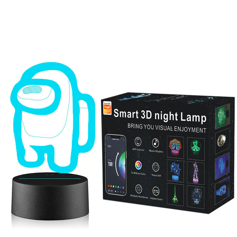 RGB 3D Night Light with App Control for Gaming Rooms