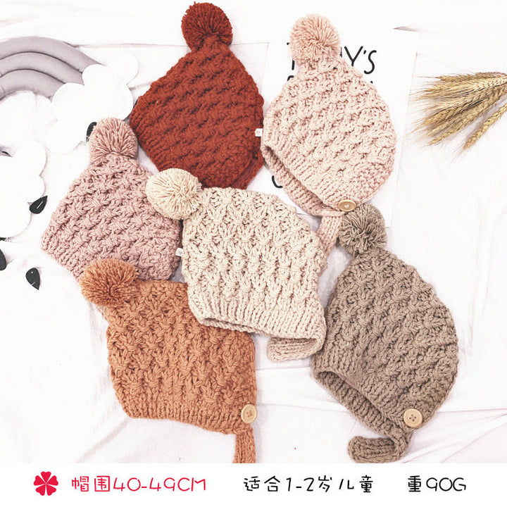 Toddler Knitted Winter Hat with Warm Lined Ear Flaps