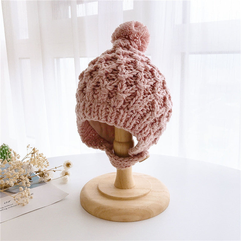 Toddler Knitted Winter Hat with Warm Lined Ear Flaps