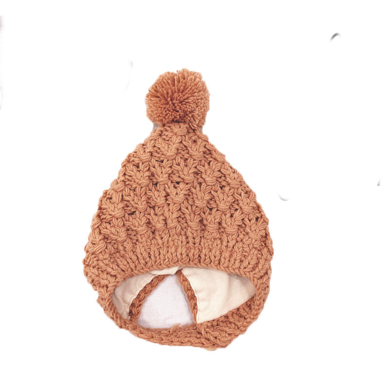 Toddler Knitted Winter Hat with Warm Lined Ear Flaps