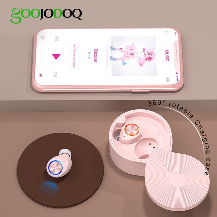 TWS Wireless Earbuds with Mic, IPX5 & Touch Control