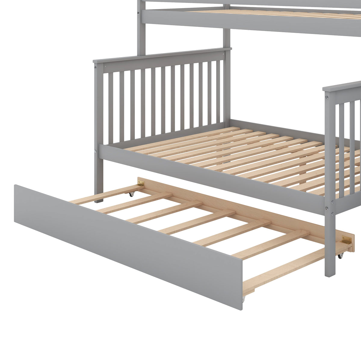 Twin over Full Bunk Bed with Trundle and Staircase