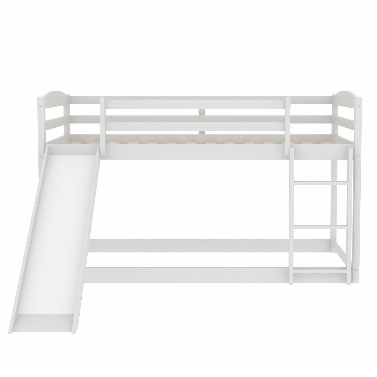 Twin Over Twin Bunk Bed with Slide and Ladder
