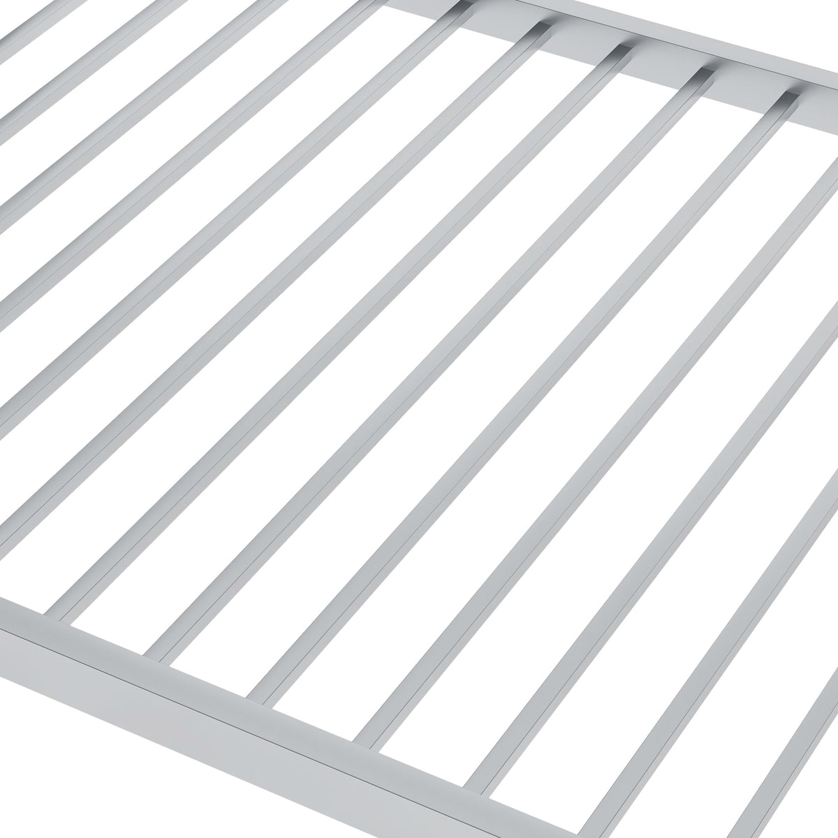 Twin Over Twin Metal Bunk Bed with Ladder & Guard Rails