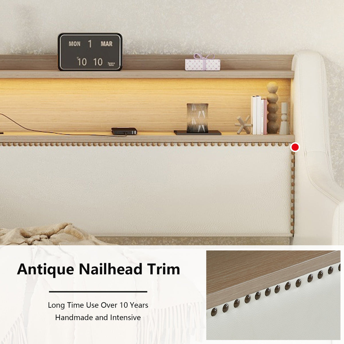 Twin Daybed with Drawers, Charging Station & LED Light