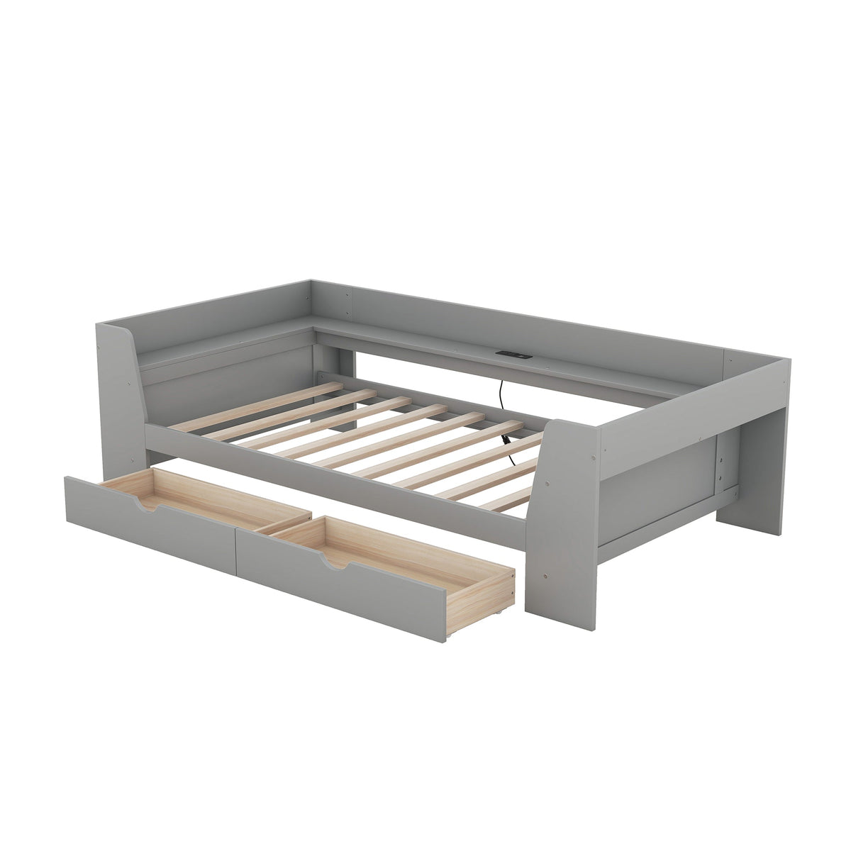 Twin Daybed with Drawers, Shelves & Charging Station