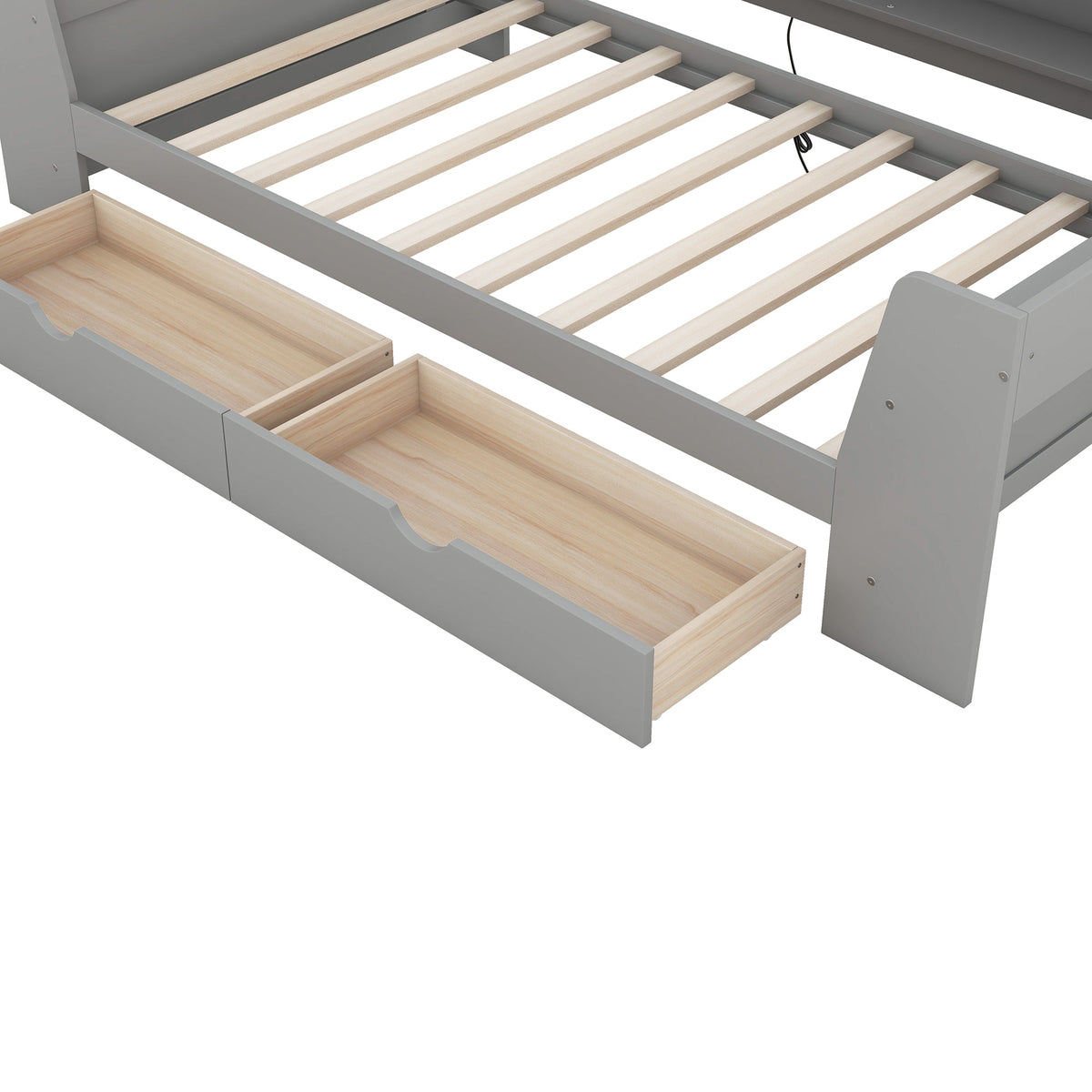 Twin Daybed with Drawers, Shelves & Charging Station