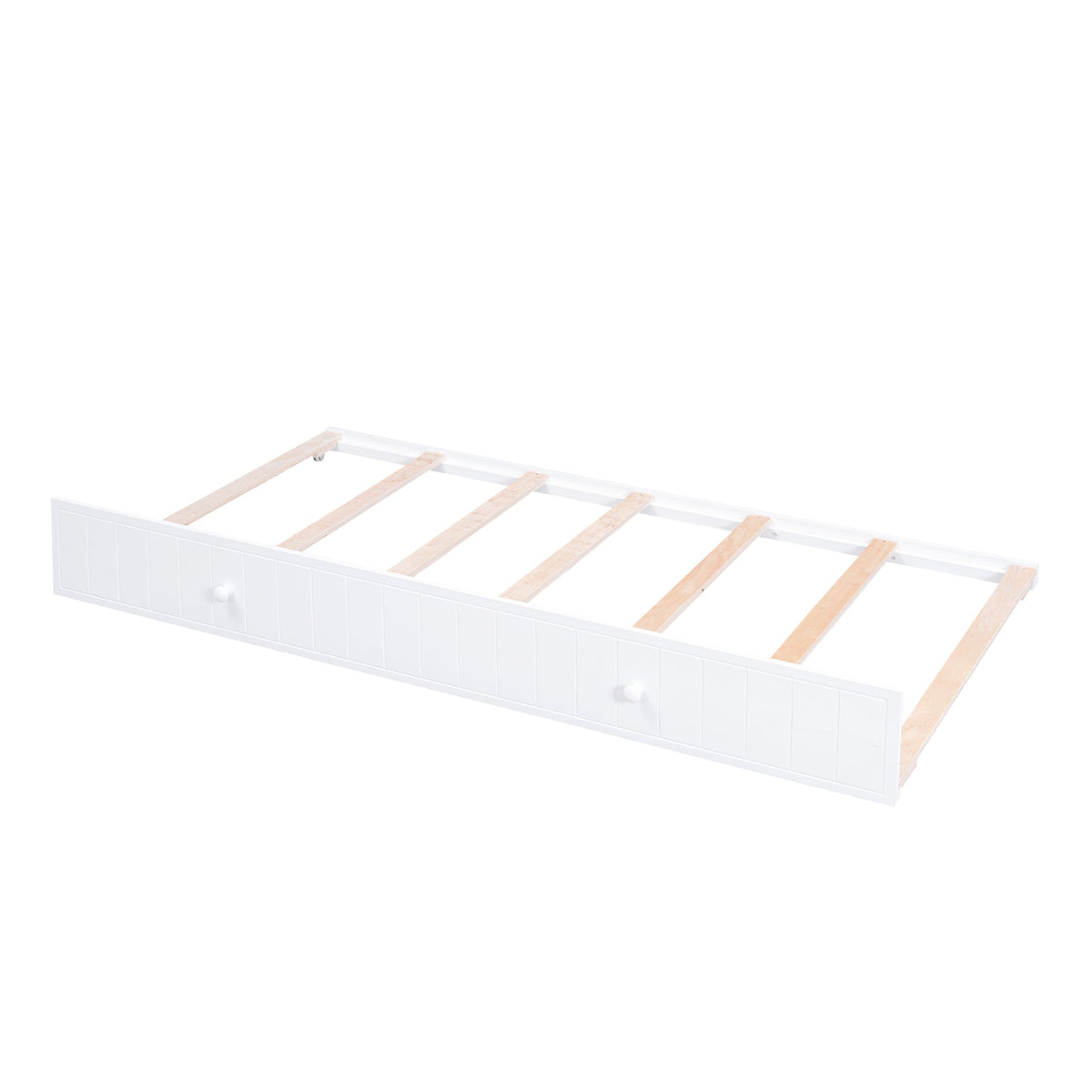 Twin Daybed with Trundle and Charging Station White