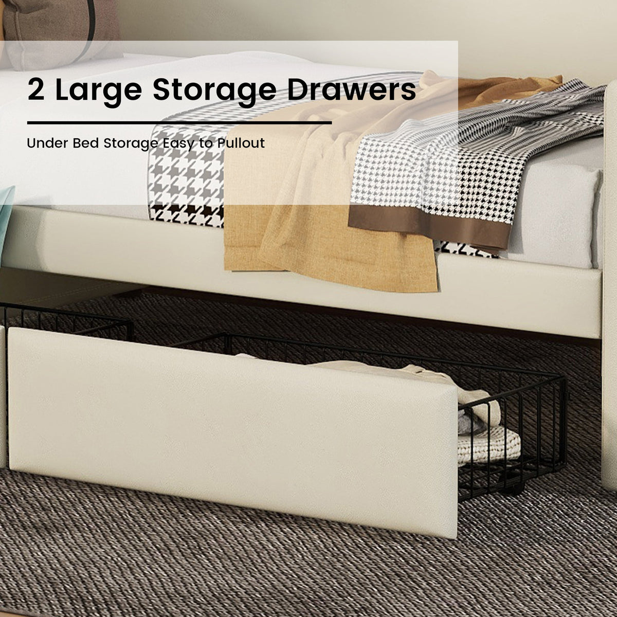 Twin Daybed with Storage Drawers and Charging Station