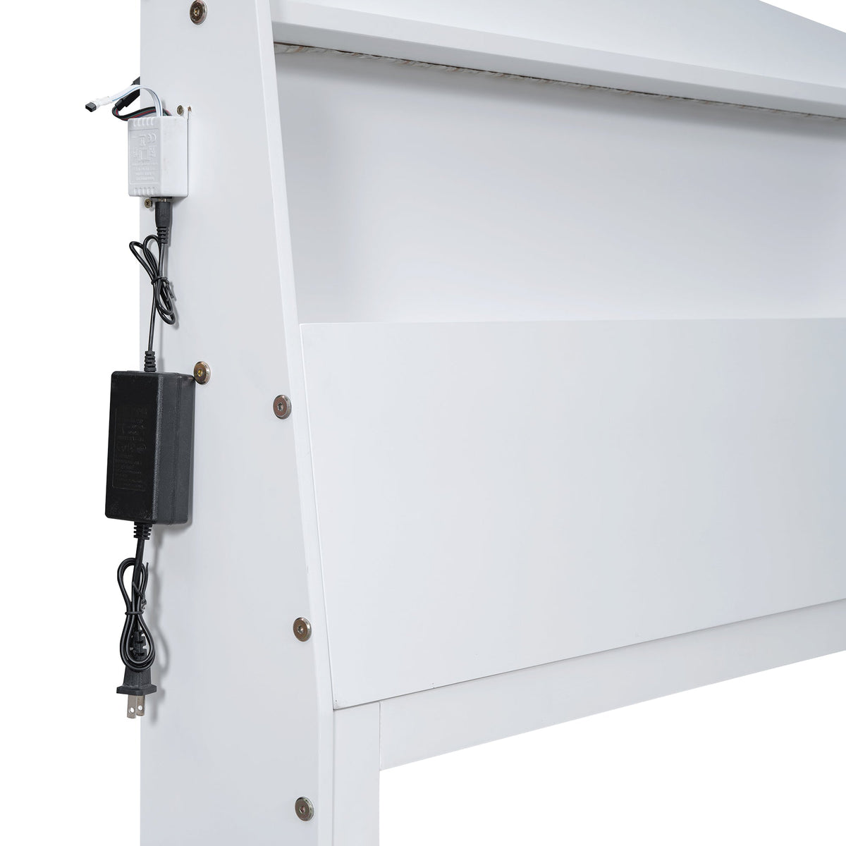 Twin Platform Bed with Trundle, LED Headboard & Drawers