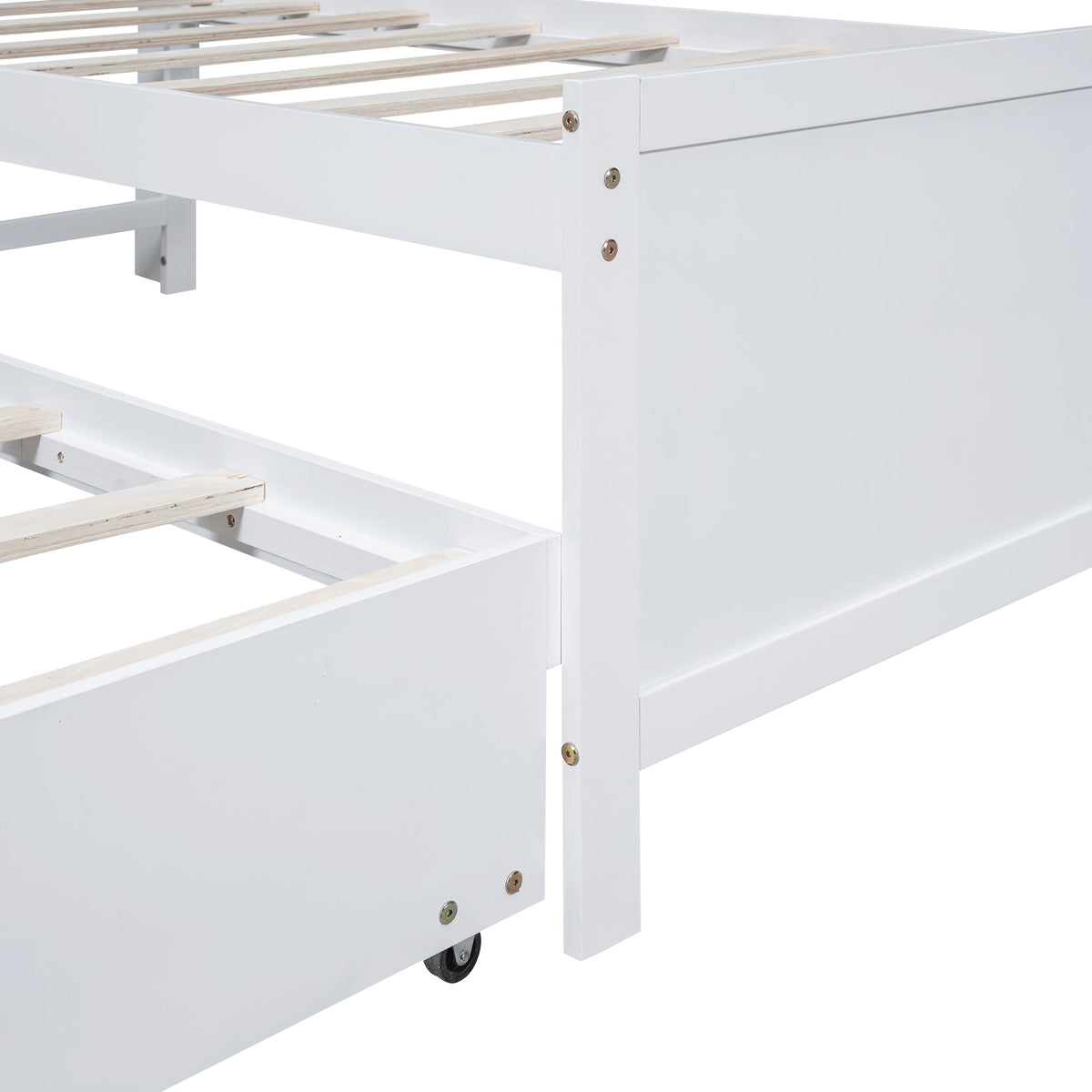 Twin Platform Bed with Trundle, LED Headboard & Drawers