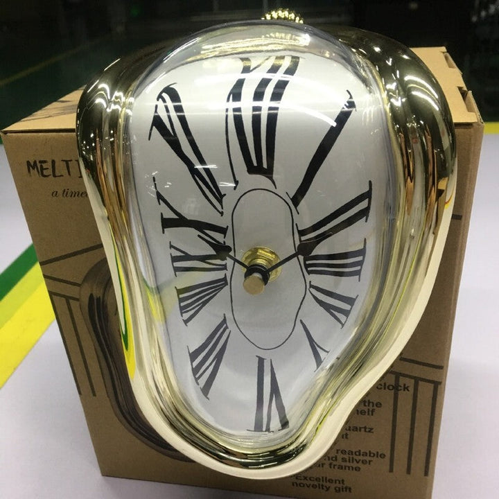 Melting Wall Clock with Roman Numerals | Retro Decor