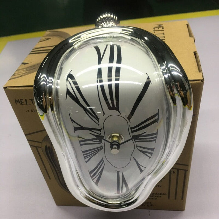 Melting Wall Clock with Roman Numerals | Retro Decor
