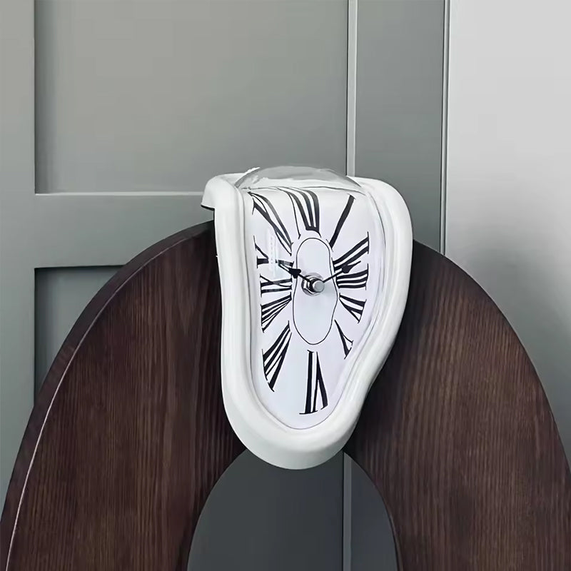Melting Wall Clock with Roman Numerals | Retro Decor