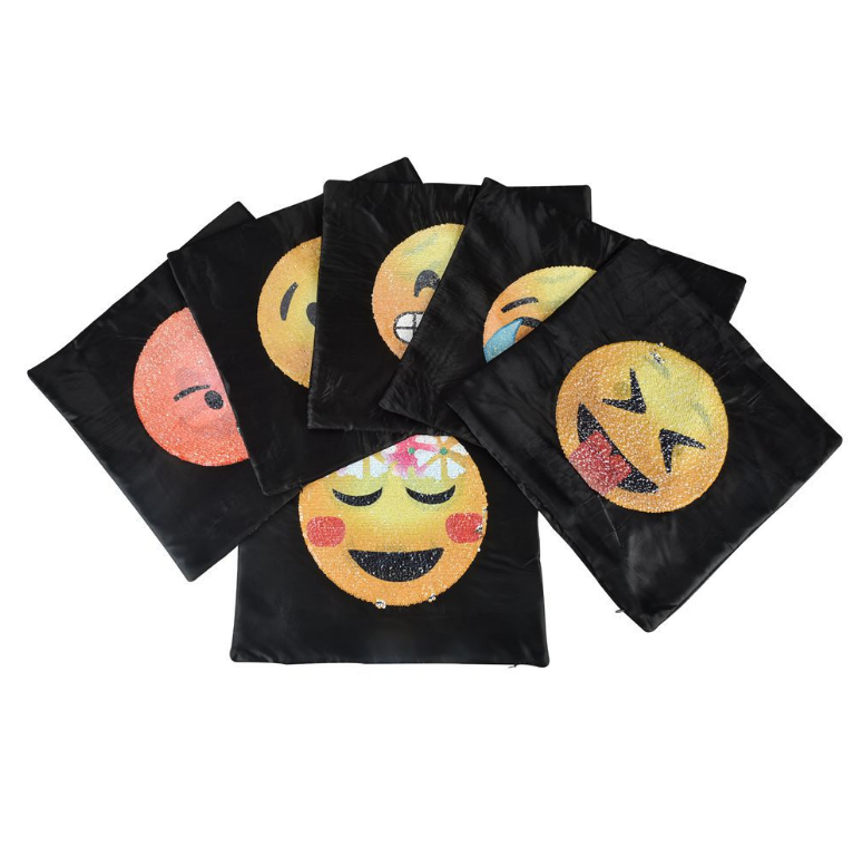 Reversible Sequin Pillowcase – Face-Changing Emoji Fun