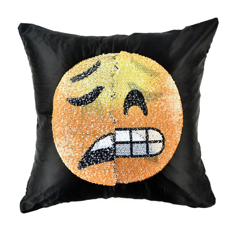 Reversible Sequin Pillowcase – Face-Changing Emoji Fun