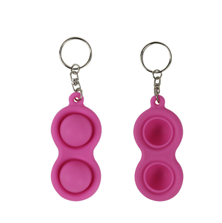 Two-Finger Bubble Fidget Keychain for Stress Relief