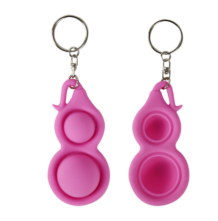 Double Bubble Silicone Fidget Toy Keychain for Stress