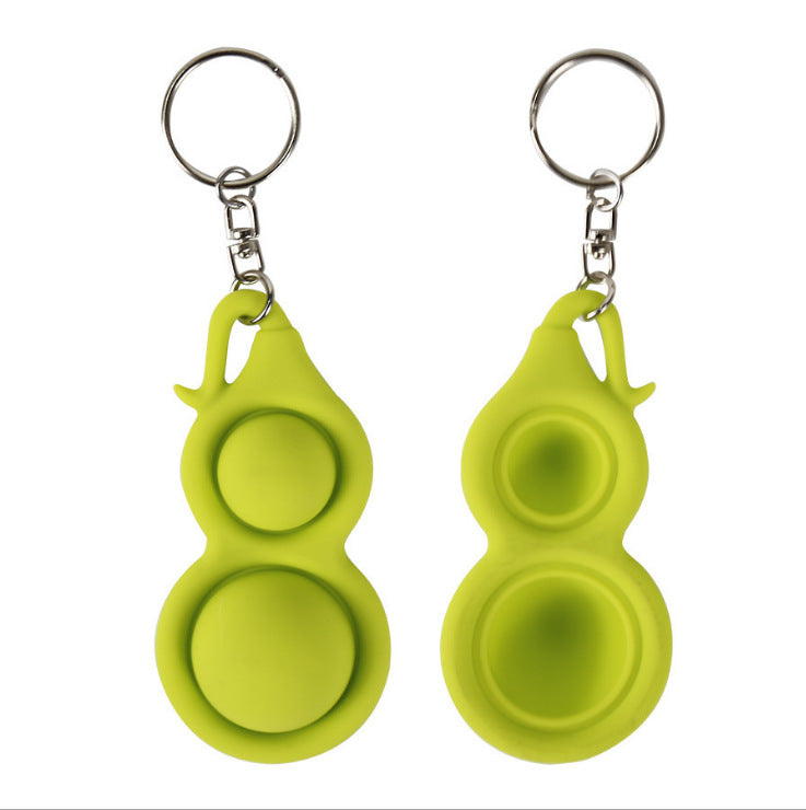 Double Bubble Silicone Fidget Toy Keychain for Stress