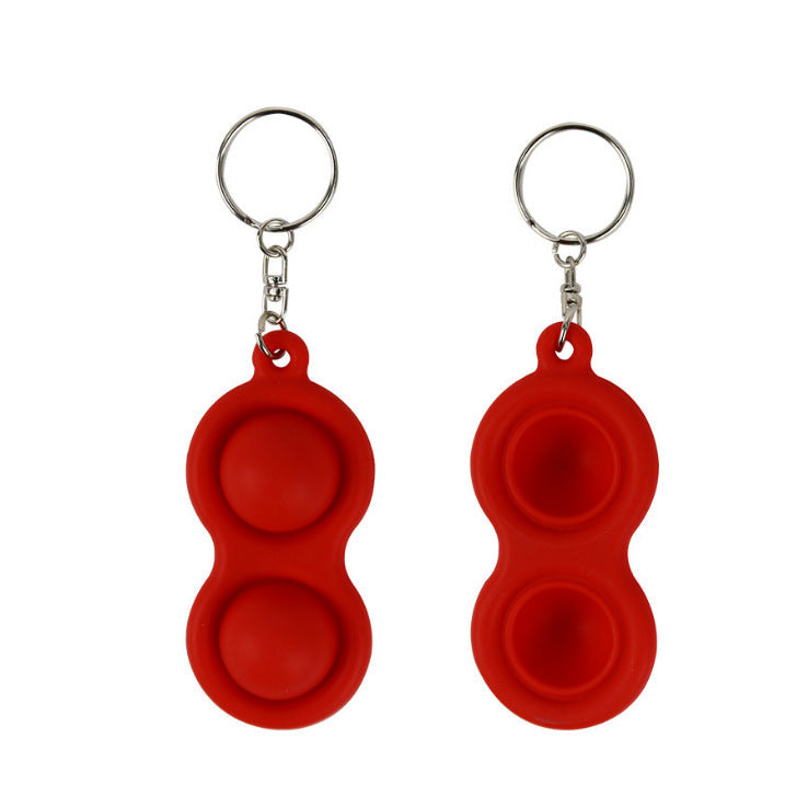 Two-Finger Bubble Fidget Keychain for Stress Relief