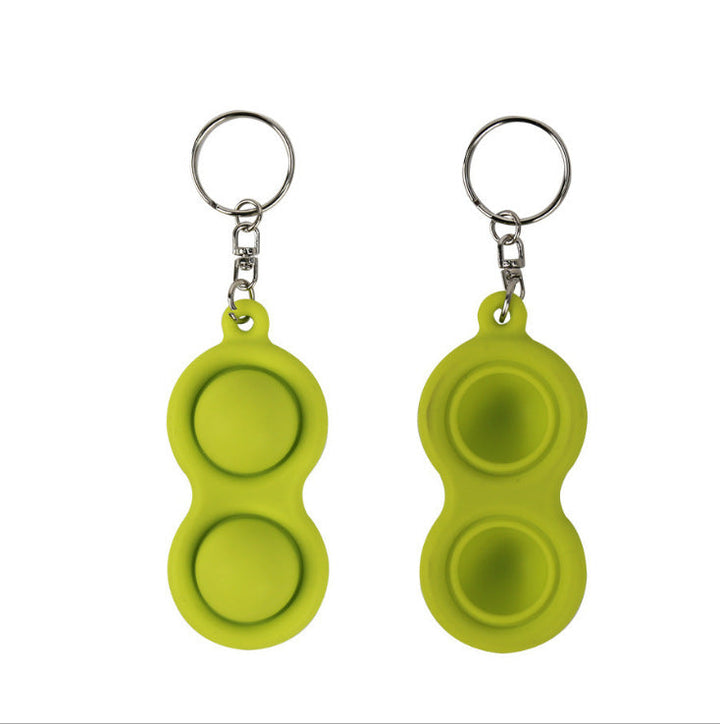 Two-Finger Bubble Fidget Keychain for Stress Relief