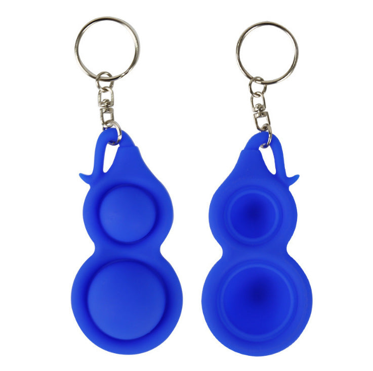 Double Bubble Silicone Fidget Toy Keychain for Stress