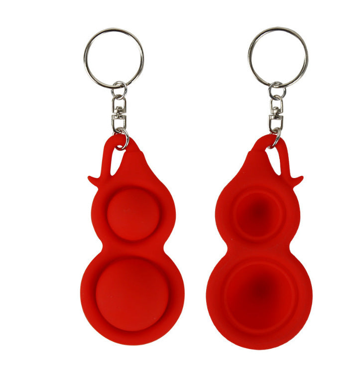 Double Bubble Silicone Fidget Toy Keychain for Stress