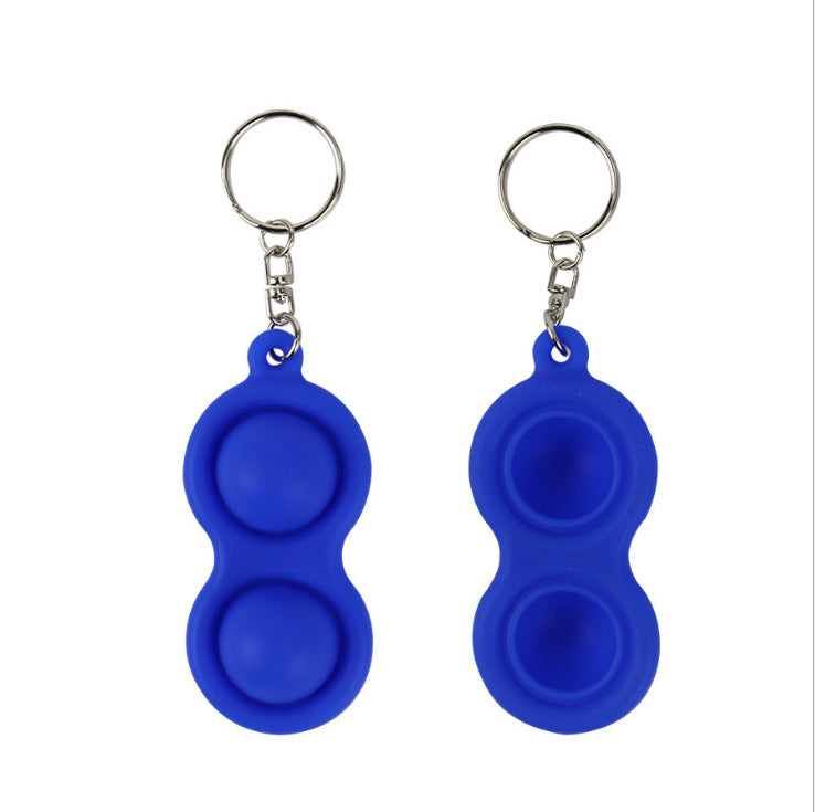 Two-Finger Bubble Fidget Keychain for Stress Relief