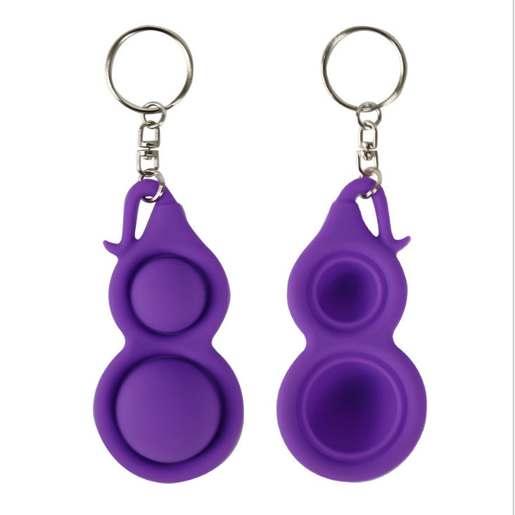 Double Bubble Silicone Fidget Toy Keychain for Stress