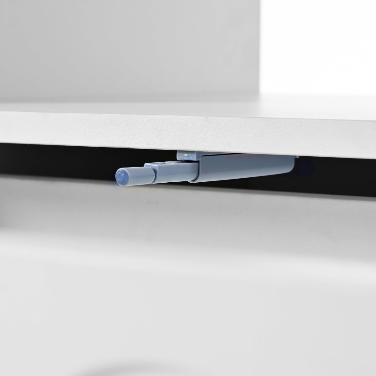 Cream TV Stand and Coffee Table Set with Cable Holes