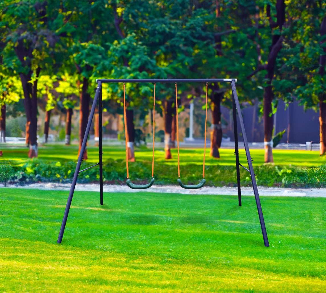 Two-Station Swing Set for Kids, Active Backyard Play