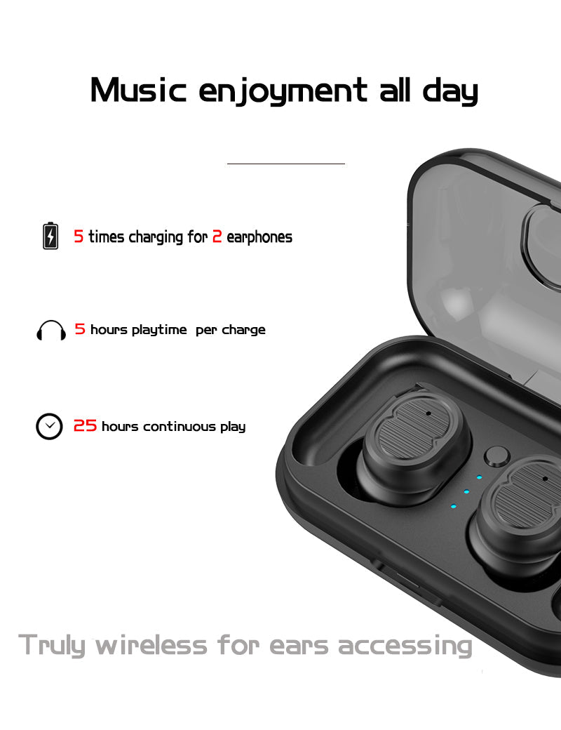 Wireless Earbuds with Touch Control and Charging Case