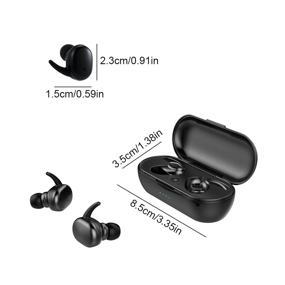 Bluetooth 5.0 Wireless Earbuds with Noise Reduction & Case
