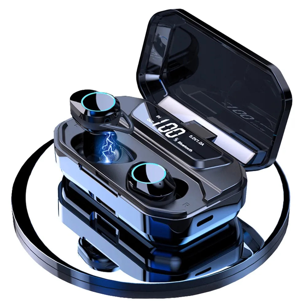 Waterproof IPX7 Wireless Earbuds with 3300mAh Battery
