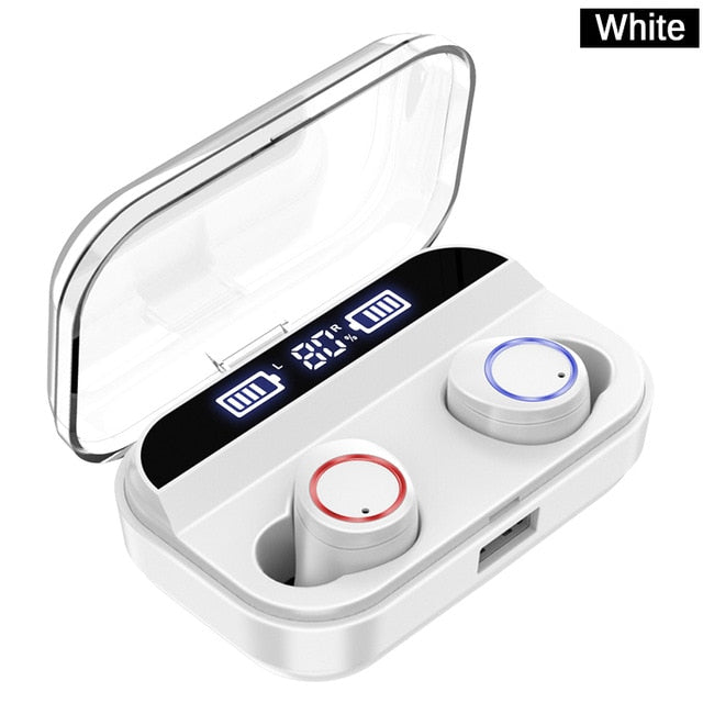 Waterproof Wireless Earbuds with Power Bank Charging Case