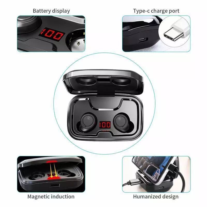 Sweatproof Wireless Earbuds with ANC and 3500mAh Case