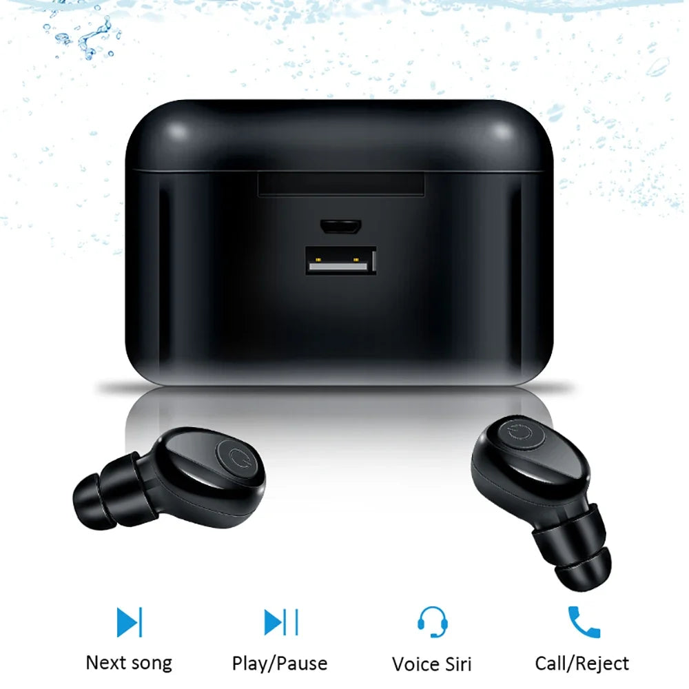 Mini Wireless Earbuds with Power Bank Charging Case