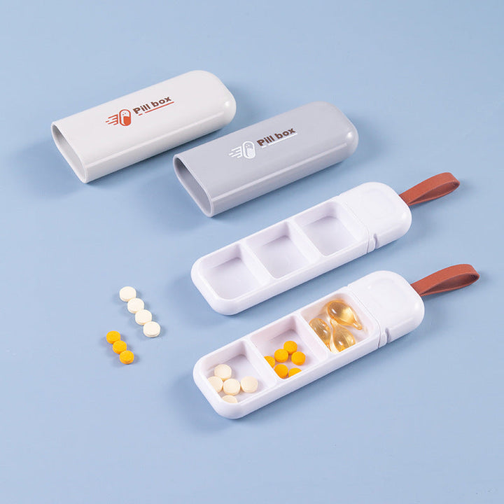 Portable Pill Box with 3 Compartments for Daily Travel