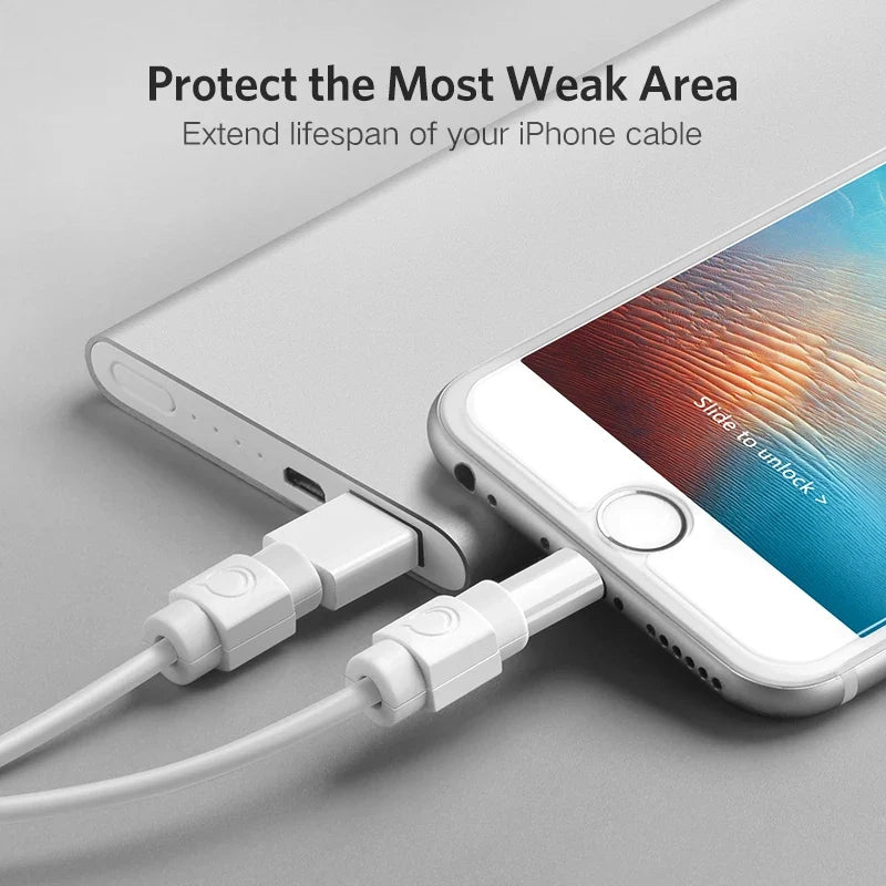 iPhone Lightning Cable Protector Clips, 6-Pack Cord Saver