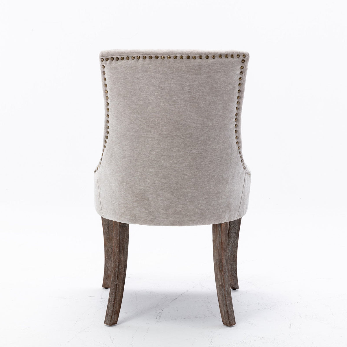Upholstered Dining Chairs Set of 2 with Bronze Nail Head