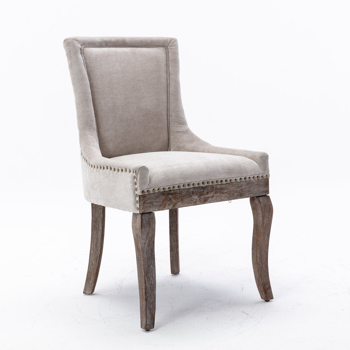 Upholstered Dining Chairs Set of 2 with Bronze Nail Head