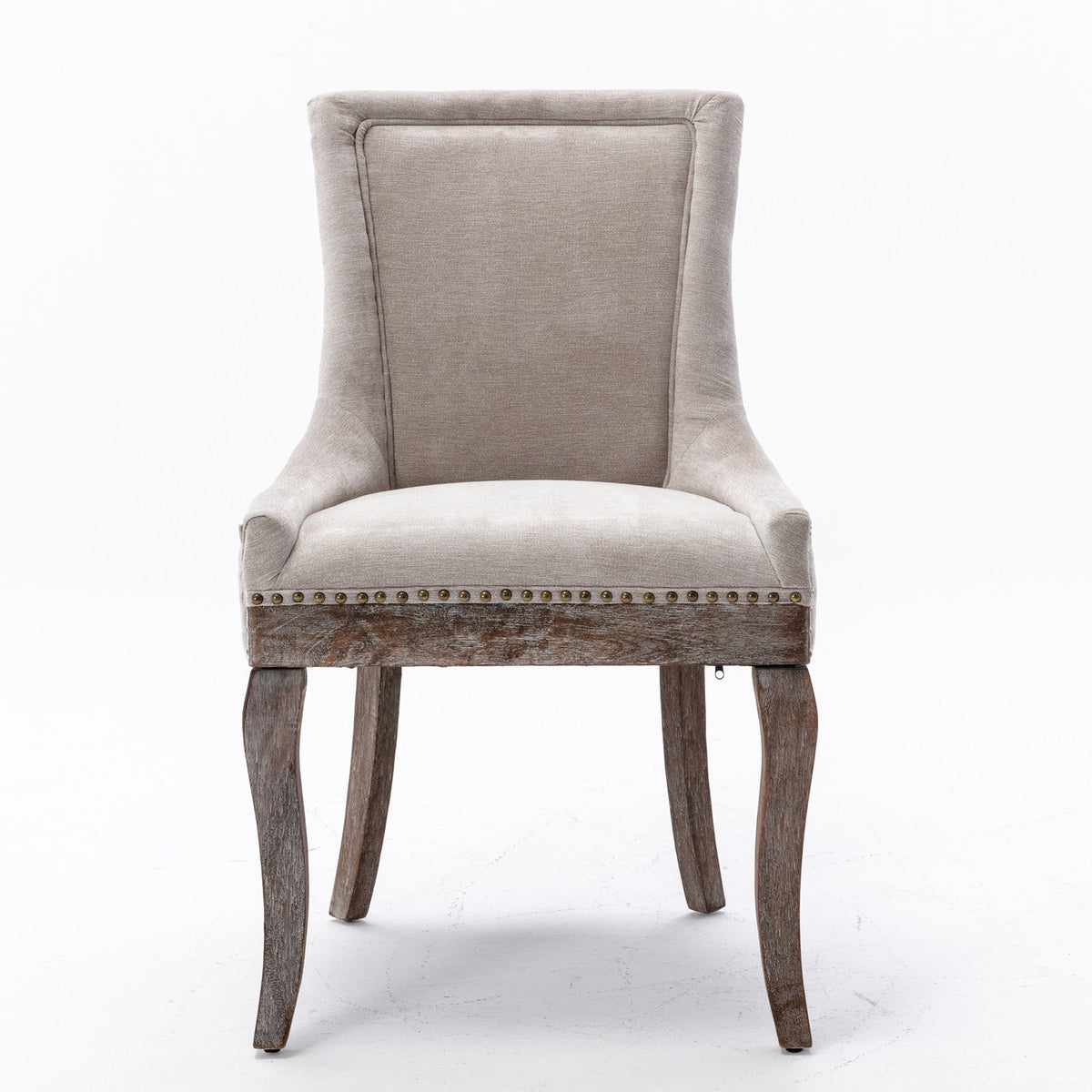 Upholstered Dining Chairs Set of 2 with Bronze Nail Head